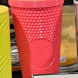 Starbucks Coral Textured Tumbler